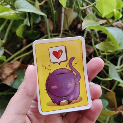 Purple Cat Sticker